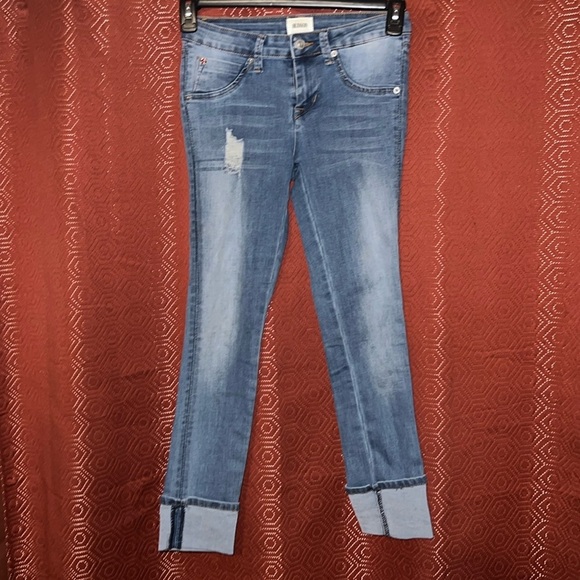 Hudson Distressed Cropped Jeans Girls 14 - Picture 1 of 8